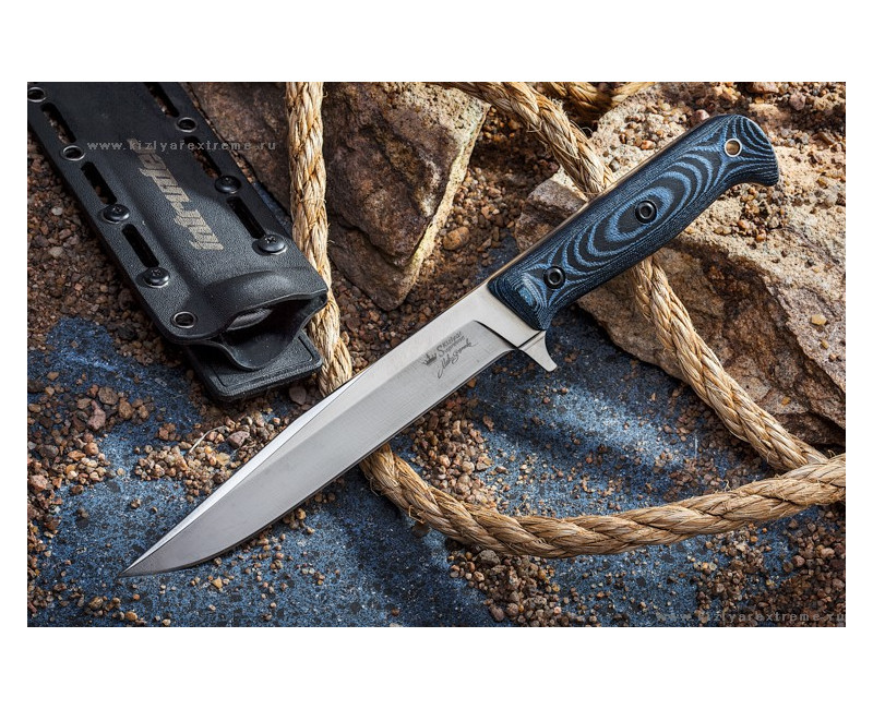 Pevný nůž KIZLYAR SUPREME® Intruder D2 Satin Blue