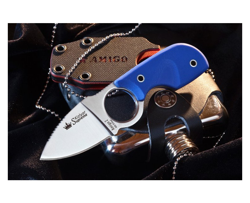 Pevný nůž KIZLYAR SUPREME® Amigo Z AUS 8 S Blue Handle