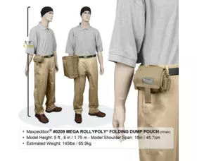 Skládací pouzdro Maxpedition Black Mega Rollypoly