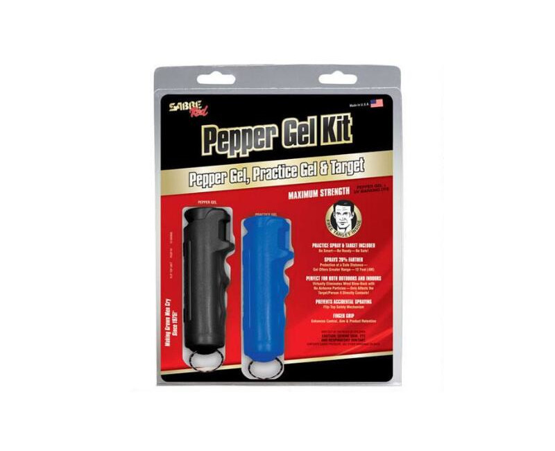 Obranný sprej SABRE RED Gel Kit, 0,54 oz Black