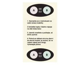 Drink tester SABRE, obsahuje 10 testů na přítomnost GHB, ketamin