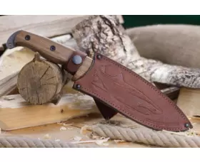 Pevný nůž KIZLYAR SUPREME® Shark Lohmann PGK TacWash Walnut