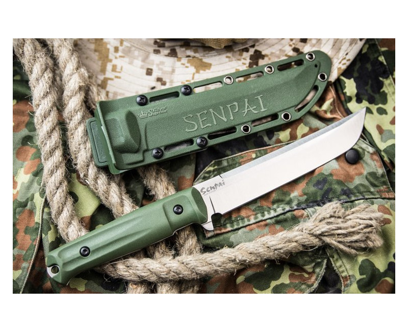 Pevný nůž KIZLYAR SUPREME® Senpai AUS-8 Satin Olive