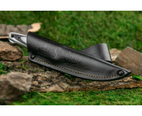 Pevný nůž KIZLYAR SUPREME® Santi AUS 8 LSW B&W G10 Leather Sheath