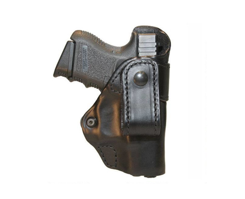Kožené pouzdro BLACKHAWK! Inside the Pants pro Glock 26, levostranné, černé