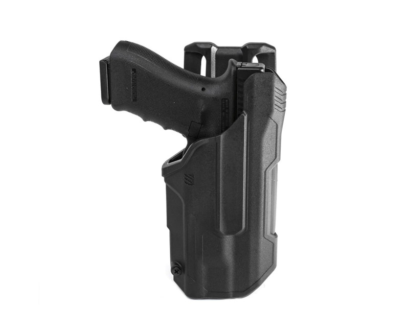 Opaskové pouzdro BlackHawk T-SERIES L2D COMPACT Glock 17 se svítilnou, Černé Pravostranné