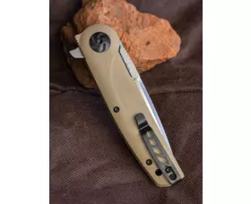 Zavírací nůž KIZLYAR SUPREME® Biker Z N690 SW Biege G10