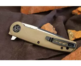 Zavírací nůž KIZLYAR SUPREME® Biker Z N690 SW Biege G10