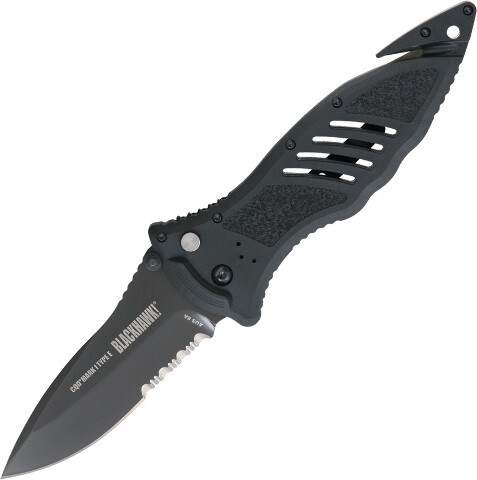 Nůž zavírací BLACKHAWK! CQD Mark I Type E Serrated, černý
