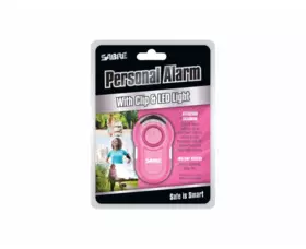 Osobní alarm SABRE RED s klipem a LED svítilnou, 120dB, růžový