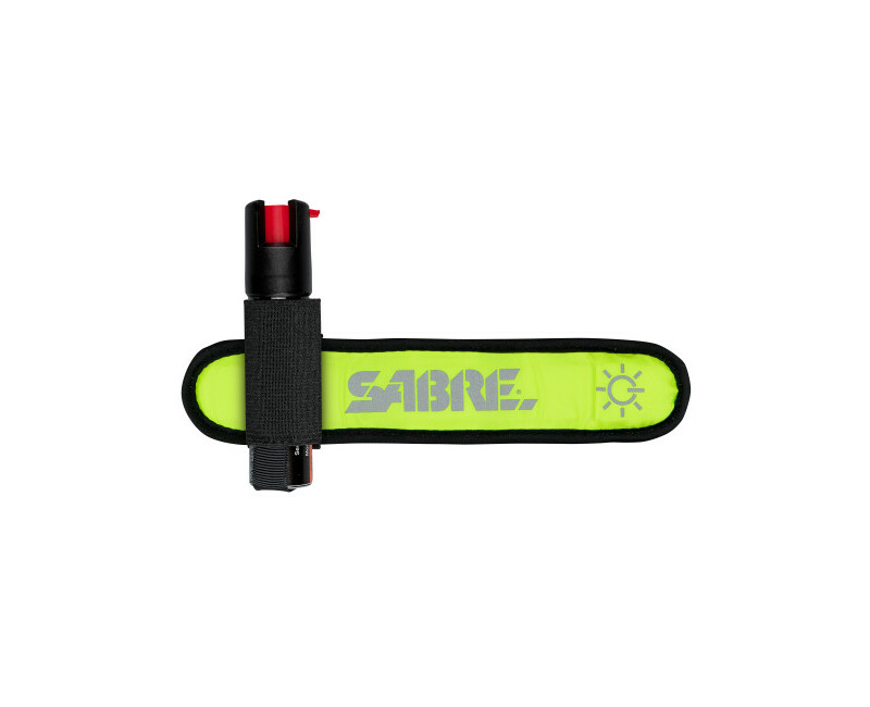 Obranný gel SABRE RED pro běžce, reflexní LED návlek, žlutý