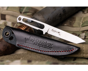 Pevný nůž KIZLYAR SUPREME® Aggressor Mini AUS-8 Leather sheath