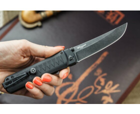 Zavírací nůž KIZLYAR SUPREME® Whisper D2 TacWash Black-White G10