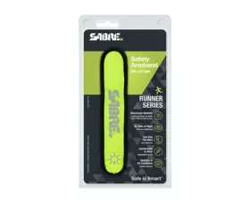 Reflexní SABRE pásek na ruku, oboustranný světelný s LED, žlutý