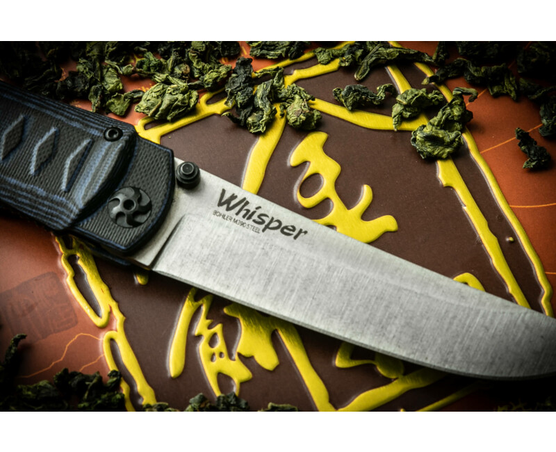 Zavírací nůž KIZLYAR SUPREME® Whisper Bohler SW Blue-black G10