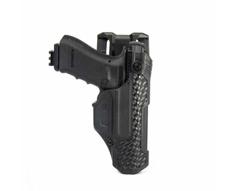 Opaskové pouzdro Blackhawk T-SERIES L3D Duty Glock 17/19/22/23/34/35 B/W Levostranné