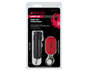 Bezpečnostní sada Ruger - SABRE s pepřovým gelem UV a osobním alarmem, s kroužkem na klíče
