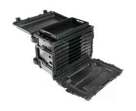 Kufr PELI 450 Black No Foam se zásuvkami