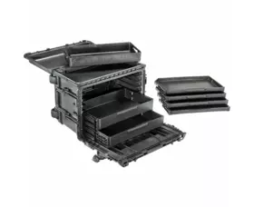 Kufr PELI 450 Black No Foam se zásuvkami
