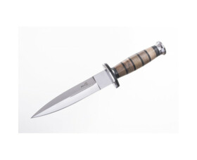 Pevný nůž KIZLYAR KO-1 bojový nůž s koženým pouzdrem, ocel 65X13