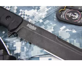 Pevný nůž KIZLYAR SUPREME® Alpha D2 Serrated SW