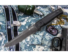 Pevný nůž KIZLYAR SUPREME® Alpha D2 Serrated SW