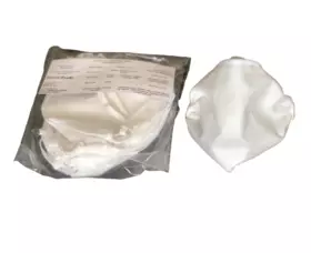 Rouška dvouvrstvá bílá s gumičkami 1ks