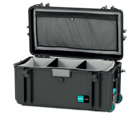 Odolný kufr HPRC 4300 - černý s přepážkami, blu bassano