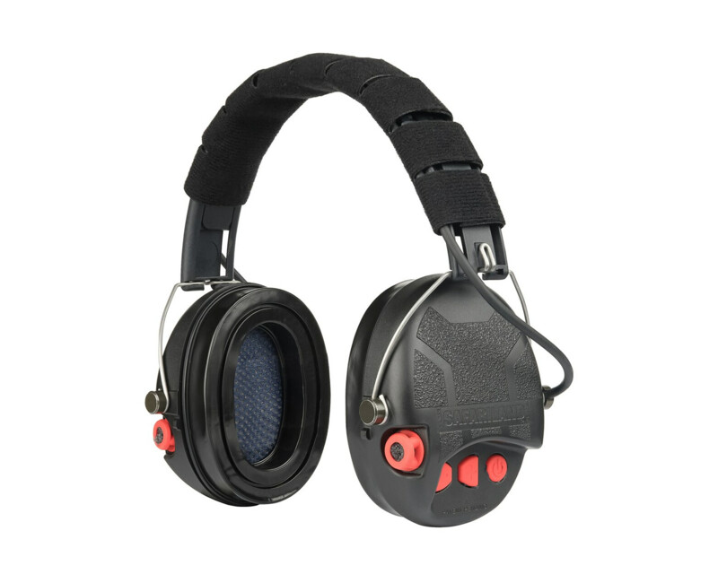 Aktivní ochrana sluchu Safariland / TCI Liberator HP, černá / červená