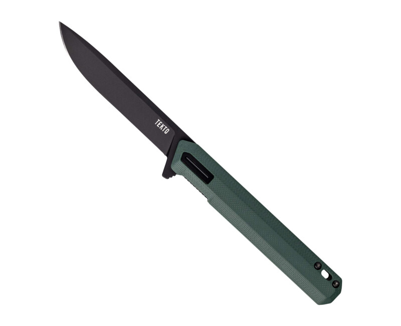 Zavírací nůž Tekto Knives F2 Bravo, zelený - černý detail