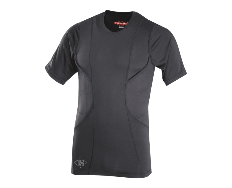 Triko s pouzdrem na zbraň TRU-SPEC Short Sleeve Concealed Holster Shirt, černé