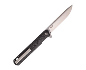 Zavírací nůž Tekto Knives F2 Bravo, carbon - stříbrný detail