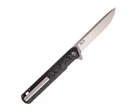 Zavírací nůž Tekto Knives F2 Bravo, carbon - stříbrný detail