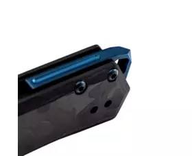 Zavírací nůž Tekto Knives F1 Alpha, carbon - modrý detail