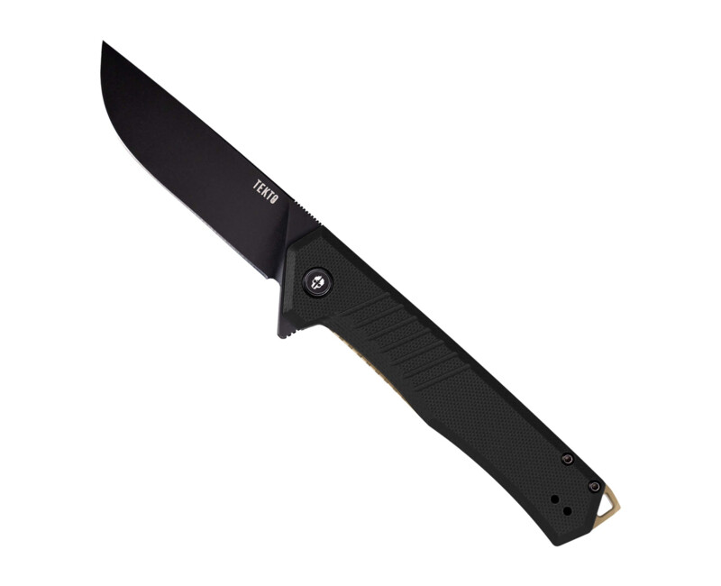 Zavírací nůž Tekto Knives F1 Alpha, černý - bronzový detail