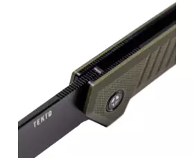 Zavírací nůž Tekto Knives F1 Alpha, zelený - černý detail