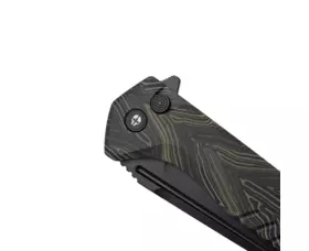 Zavírací nůž Tekto Knives F3 Charlie, Damašková G10 rukojeť - černý detail