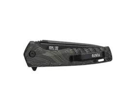 Zavírací nůž Tekto Knives F3 Charlie, Damašková G10 rukojeť - černý detail