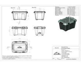 Odolný úložný box Alstora 19L