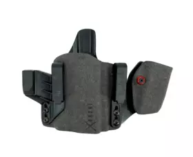Pouzdro pro skryté nošení Safariland INCOG X® IWB RDS pro Glock 17/19 se svítilnou a kolimátorem, levostranné, černé, s pouzdrem na zásobník