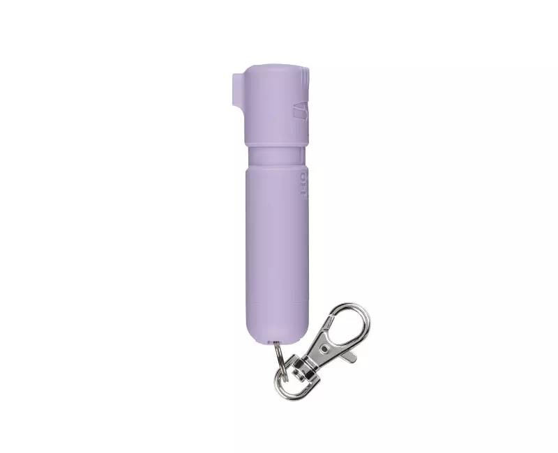 Obranný sprej SABRE Mighty Discreet, UV marker, spona na klíče, levandulový